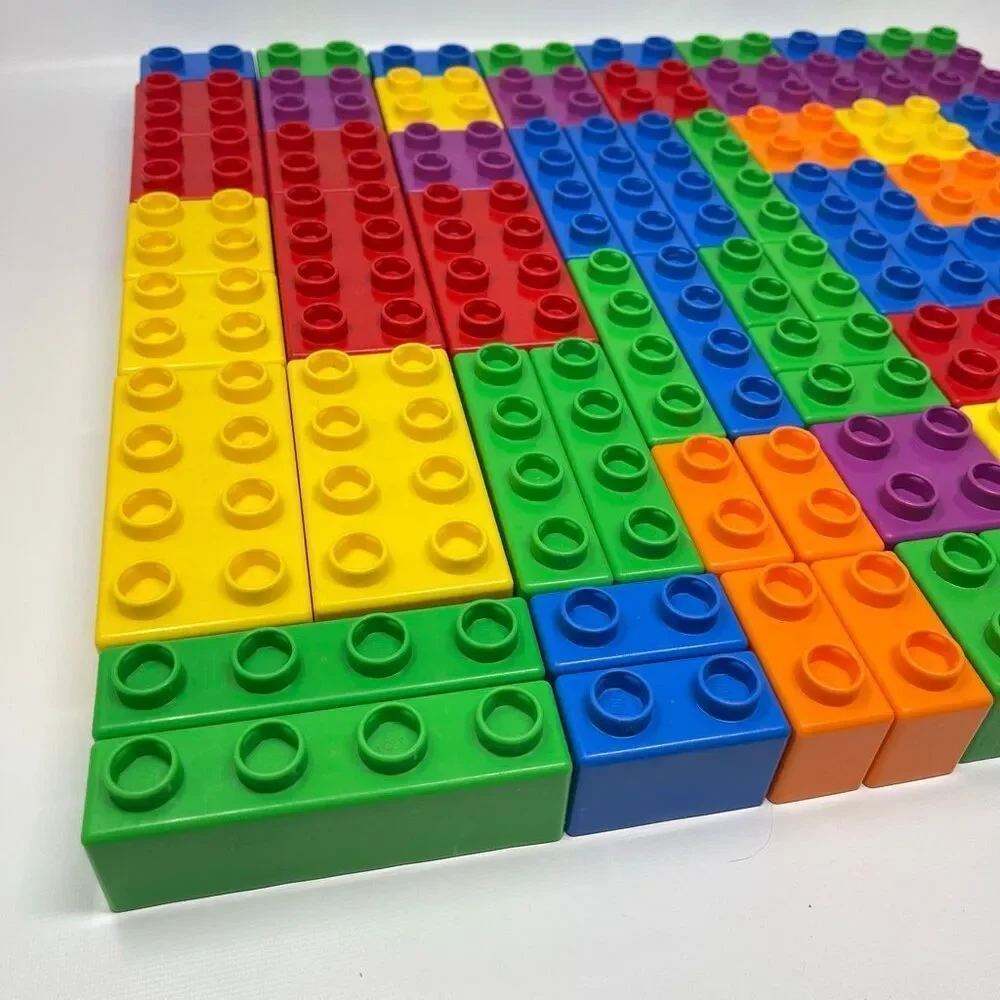 Vintage Lego Quatro Bucket Lid 73 Building Blocks Bricks Set 5357 XL Duplo 2004 - Picture 5 of 15